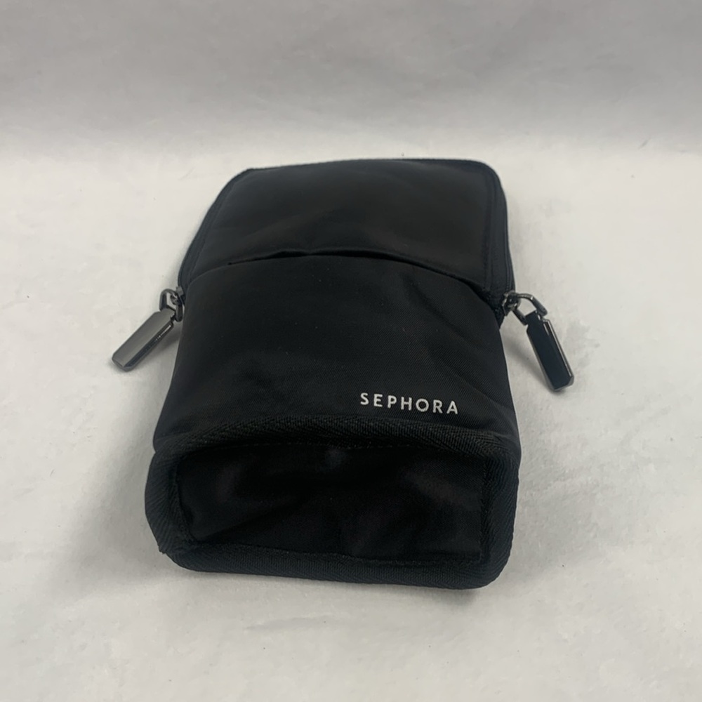 Sephora Makeup Brush Bag Black with Iridescent Interior Stand Up Carrying Case - Picture 9 of 10